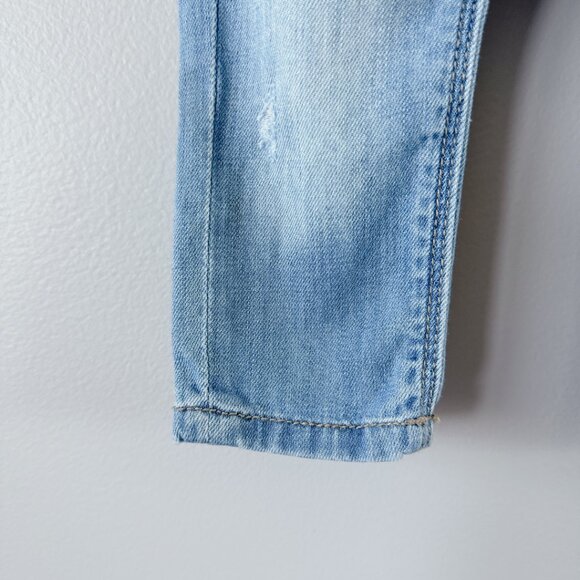 Zara distressed overalls 6-9m baby girl medium wash jeans - Picture 9 of 16